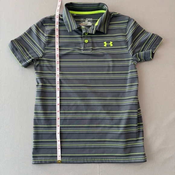Under Armour Youth Medium Kids Striped Performance Polo Shirt - Picture 6 of 9